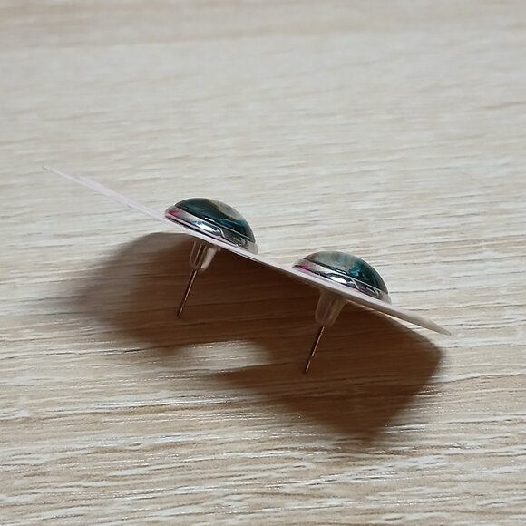 Handmade Silver Tone with Blue Whale Stud Earrings Fashion Jewelry #87 - Picture 8 of 9